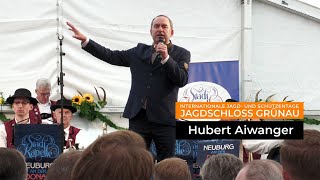 Hubert Aiwanger spricht auf der Internationalen Jagd und Schützentage 2024  Schloss Grünau [upl. by Neerod]