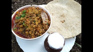 कोल्हापुरी फेमस झणझणीत चुलीवरचा गावरान आक्खा मसूर Kolhapuri Aakhha Masoor  Aakhha Masoor Recipe [upl. by Busey]