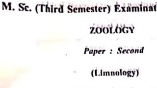 Msczoology 3rd semester 2cod paper unit1 Limnology Scope of Limnology [upl. by Athalla]