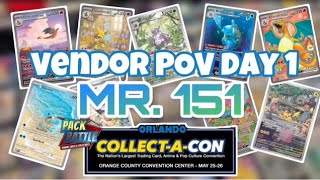 Pokémon 151 🔥🔥  CollectACon Orlando  Vendor POV Day 1 [upl. by Ihab]