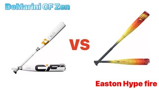 DeMarini cf zen vs Easton hype fire I get hit in the head😱￼￼ [upl. by Gunn165]