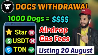 Dogs Airdrops date out  Dogs Withdrawal 💵  Dogs new update Dogs listing date Bybit pre list out [upl. by Blackburn]