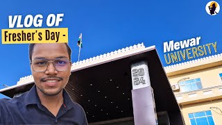 Freshers Day Vlog  2024  Mewar University Freshers Party Prvlo0 fresherparty2024 [upl. by Khalin]