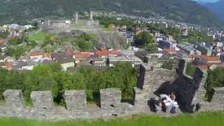 The three Medieval castles of Bellinzona [upl. by Auoz817]