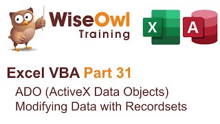 Excel VBA Introduction Part 31  ADO ActiveX Data Objects Modifying Data with Recordsets [upl. by Kristyn116]