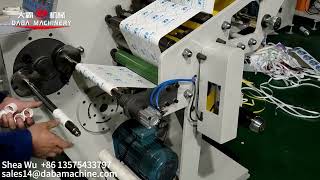 Label slitting and rewinding machine for wave shaped label rewinding [upl. by Alma486]