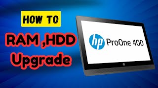 HP ProOne 400 Aii in One PC How to Upgrade RAM HDD [upl. by Araccat]