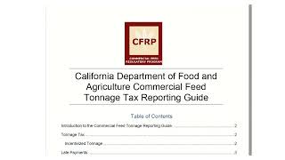 How to Report Commercial Feed Inspection Tonnage Tax [upl. by Amlas]