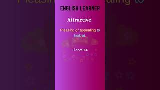 English Word  Attractive  Meaning With An Example englishwords english attractive [upl. by Rebma]