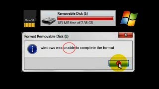 Unable To Complete The Format Solved Repair DamagedCorruptedWrite Protected Memory CardPen Drive [upl. by Lennox]