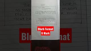 Blurb writing  blurb format format blurb plus two english exam important question [upl. by Goulder]