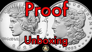 The 2023 Proof Morgan amp Peace Dollars Unboxing First Look [upl. by Dreyer]