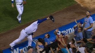 Rizzo makes incredible grab falls in crowd [upl. by Anihc]