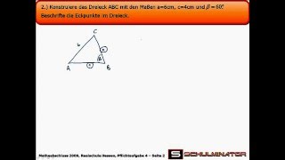 Abschlussprüfung Mathe Realschule Hessen 2009 Pflichtaufgabe 4 [upl. by Way388]