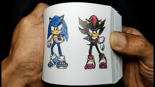 Sonic amp Shadow VS Grim Sonic Flipbook  Sonic Prime  FLIPAPER [upl. by Enuj]