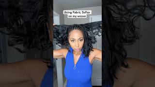 Fabric SOFTNER on my hair shorts syntheticwigs hairtutorial [upl. by Etteyafal]