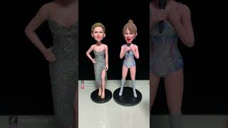 Taylor Swift and Scarlett Johansson Turned into Cute Clay Bobbleheads [upl. by Areehs]