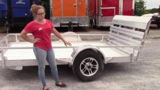 64 X 10 Aluminum Flatbed 3500 lb Axle Utility Trailer Review [upl. by Jarred918]