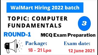 Walmart Hiring 2022 Batch  MCQ Round Preparation  Computer Fundamentals WalmartCodehers [upl. by Corney595]