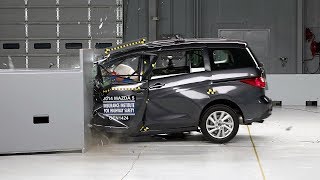 2014 Mazda 5 driverside small overlap IIHS crash test [upl. by Bram]