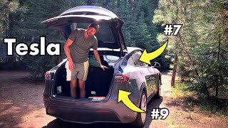 Camping in a Tesla Model Y  Top Tips and Accessories [upl. by Ailecnarf985]