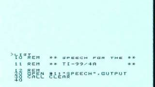 TI994A Speech [upl. by Refinne]