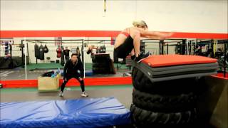 Jessie Graff Jumpin Around at Energix [upl. by Ahsinam]