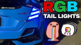 ULTIMATE RGB TAIL LIGHTS 10th Gen Honda Civic [upl. by Shirlene854]