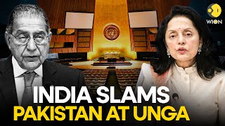 India slams Pakistans destructive remarks at United Nations  WION Originals [upl. by Naiva]