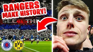 HISTORY AT IBROX As Rangers DEFEAT Borussia Dortmund  AwayDays [upl. by Noelani]