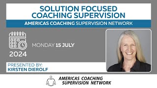 SolutionFocused Supervision Presented by Kirsten Dierolf [upl. by Eldwon]