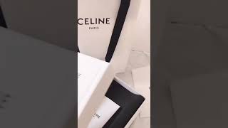 Unboxing Celine Triomphe Wallet in Textile and Calfskin [upl. by Aisnetroh]