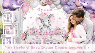 Baby Shower EXPERT Shares TOP Pink Elephant Decorations for Girls [upl. by Haskins133]