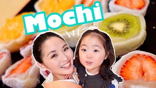 Japanese Fruits Mochi  Strawberry Daifuku  Sweets Recipe [upl. by Grevera]