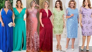 Vestidos de fiesta para señoras 2024✅ vestidos para la madre de los novios❤️ elegantes y modernos [upl. by Farika418]