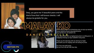 MALAY KO  DANIEL PADILLA KARAOKE [upl. by Reider]