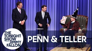 Penn amp Teller Show Off a Lying Cheating Swindling Card Trick [upl. by Llerod]