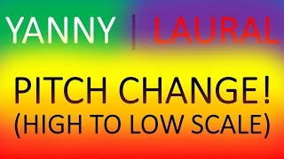 YANNY LAUREL PITCH CHANGE SCALE OF HIGH TO LOW FREQUENCIES HOW TO HEAR BOTH [upl. by Becky]