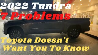 2022  2023 Tundra  7 problems Toyota and Dealers wont tell you [upl. by Buhler]