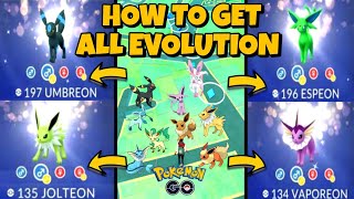 How To Evolve Eevee Into Sylveon In Pokemon Go  How to get all Evolution of Eevee gaming [upl. by Izabel]