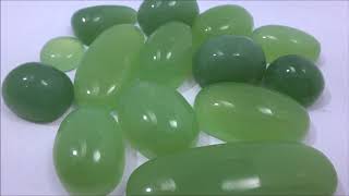 Nephrite JADE from Afghanistan  Jade Cabs  natural Jade [upl. by Washko]