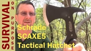 Schrade SCAXE5 Tactical Hatchet Review [upl. by Nets]