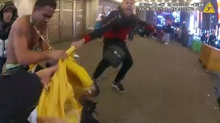 Shocking footage Police body cam shows attack on NYPD officers in Times Square [upl. by Awahsoj]