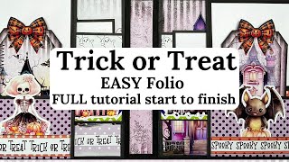 EASY folio trick or treat FULL TUTORIAL start to finish [upl. by Sucrad]