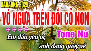 Vó Ngựa Trên Đồi Cỏ Non Cha Cha Cha Karaoke Tone Nữ Đàn Trực Tiếp Nhạc Sống Hào Organ  Beat Mới [upl. by Noslien]