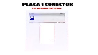 Placa 1 conector RJ45 AMP Niessen Zenit Blanco distribuido por CABLEPELADO ® [upl. by Groves]