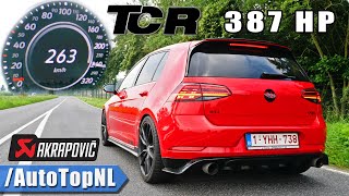 387HP VW Golf GTI TCR AKRAPOVIC DECAT SOUND amp ACCELERATION by AutoTopNL [upl. by Yesteb614]