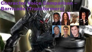 Character Voice Comparison  Barricade Transformers [upl. by Osborn171]