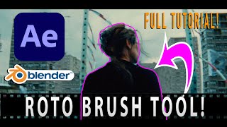 How to use RotoBrush tool in After Effects ➡ Then import the data in Blender 3D VFX Tutorial [upl. by Harmonia190]