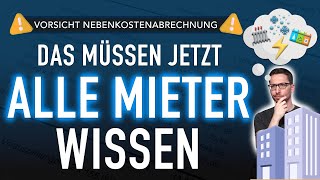 VORSICHT Nebenkostenabrechnung 😳 DAS müssen JETZT alle Mieter wissen [upl. by Showker]